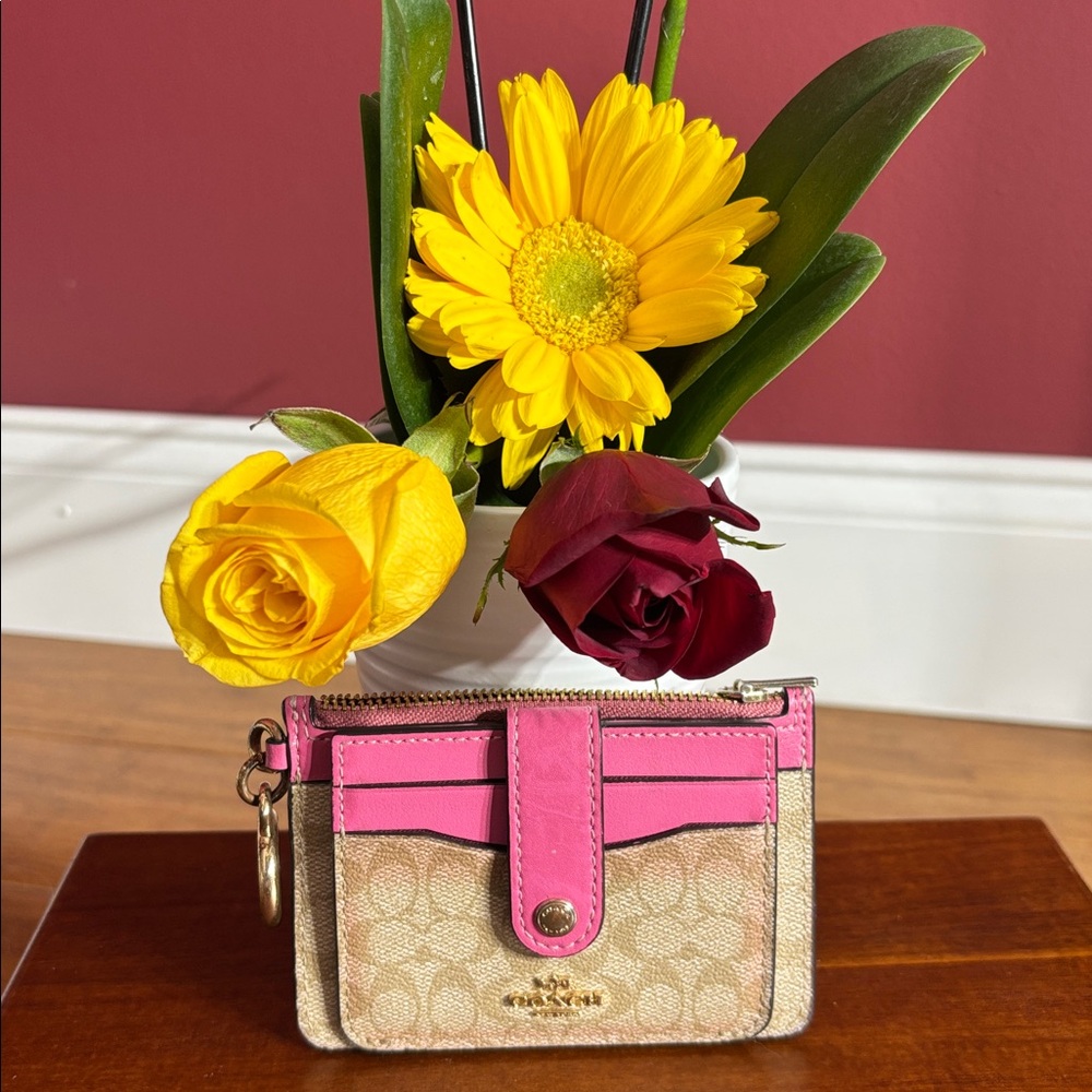 Coach Pink and Tan wallet
